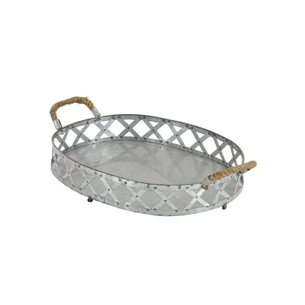 Sighwarth Metal Galvanized Vanity Serving Tray NWT
